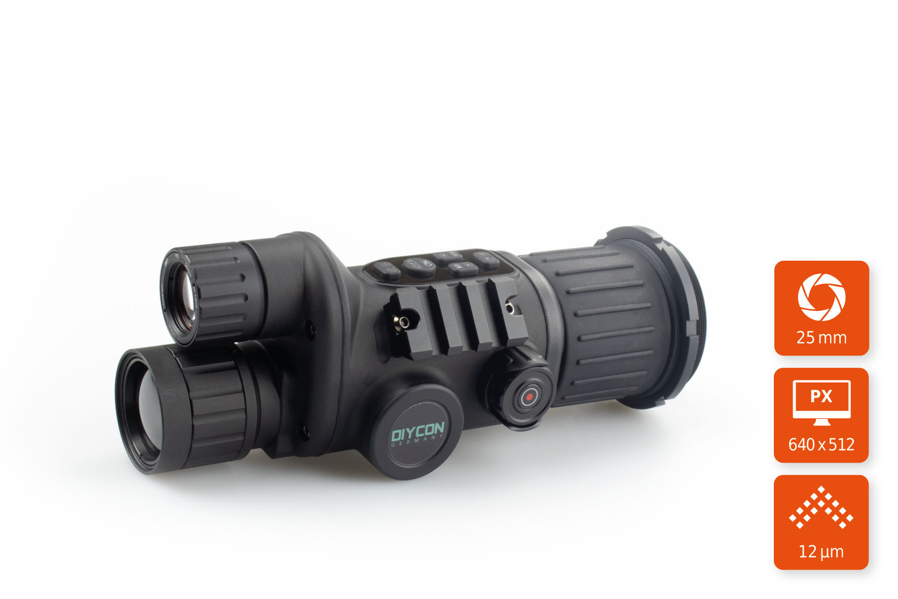 Diycon Hydra II 640 Clip On Wärmebildgerät mit Nachtsichtkamera