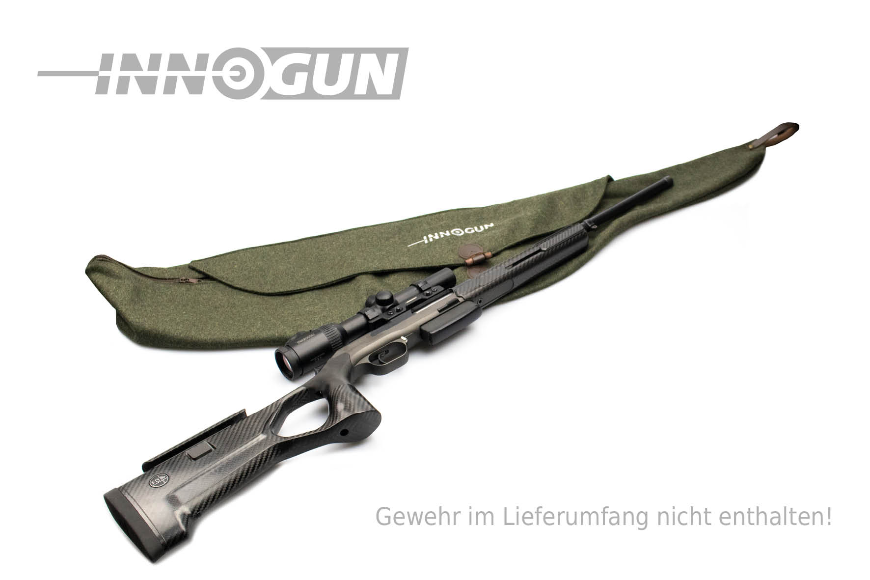 Gun bag for rifle made of green Loden