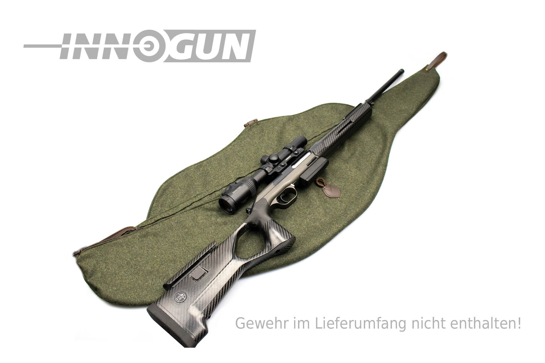 Gun bag for rifle made of green Loden